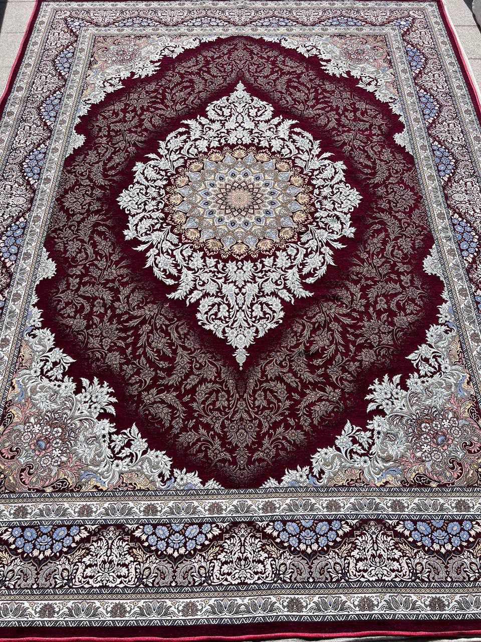 روفرشی مخمل ابریشم ۹متری گل برجسته کد ۸۱۱سوپر گلشن یزد