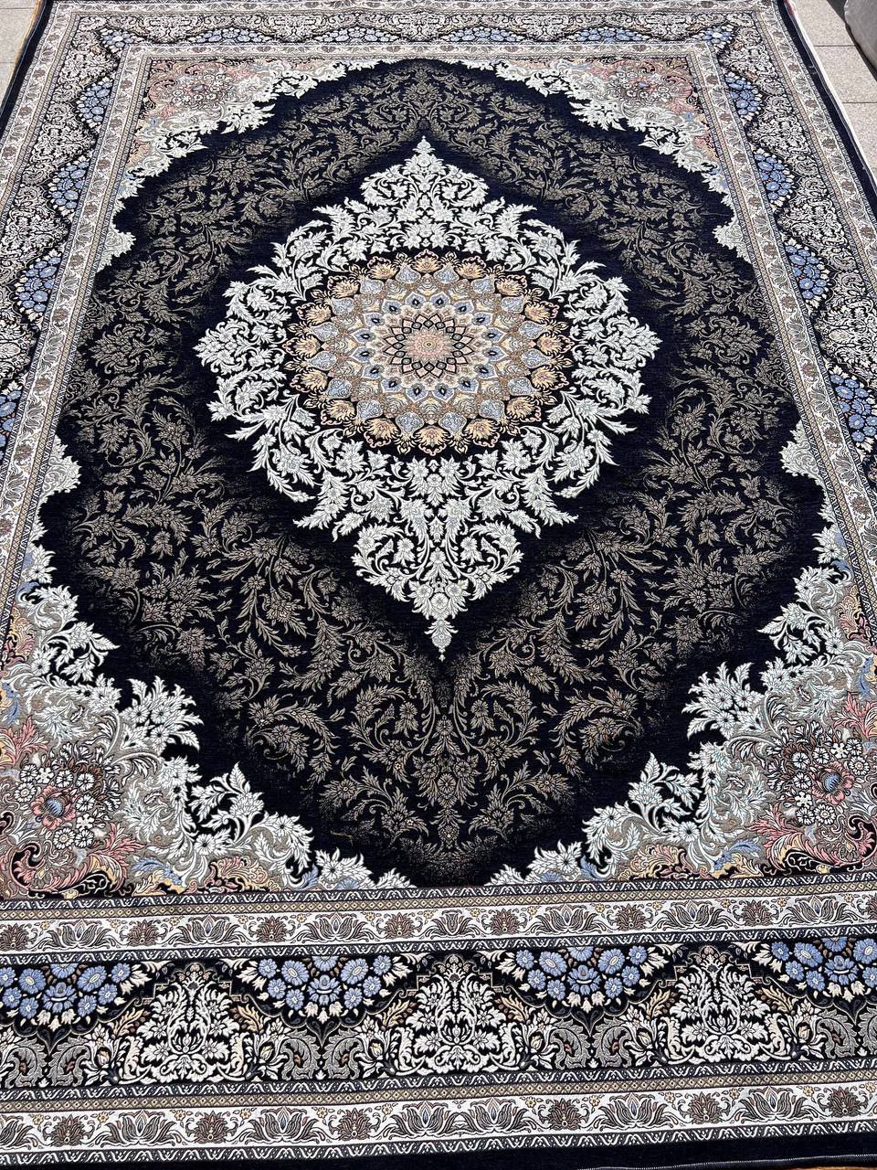 روفرشی مخمل ابریشم ۹متری گل برجسته کد ۸۱۱سوپر گلشن یزد - Image 3