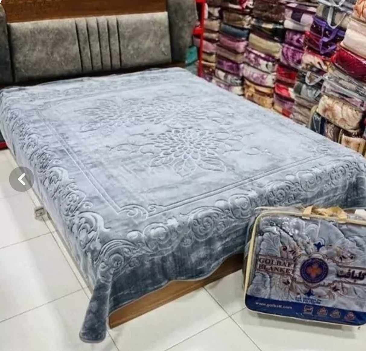 پتو دو نفره گلبافت مدل آمبوس ضخیم با نشان استاندارد