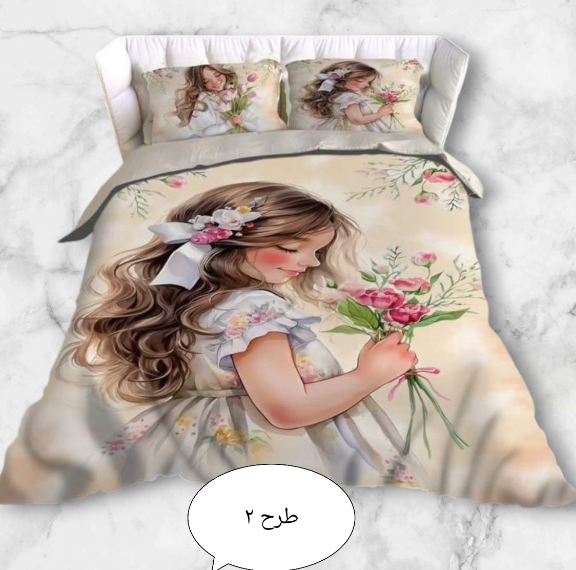 روتختی یکنفره دخترانه طرح پرنسس کد BD769