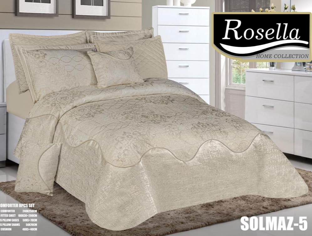 سرویس روتختی دونفره عروس برند Rosella مدل سولماز ۸ تکه - Image 3