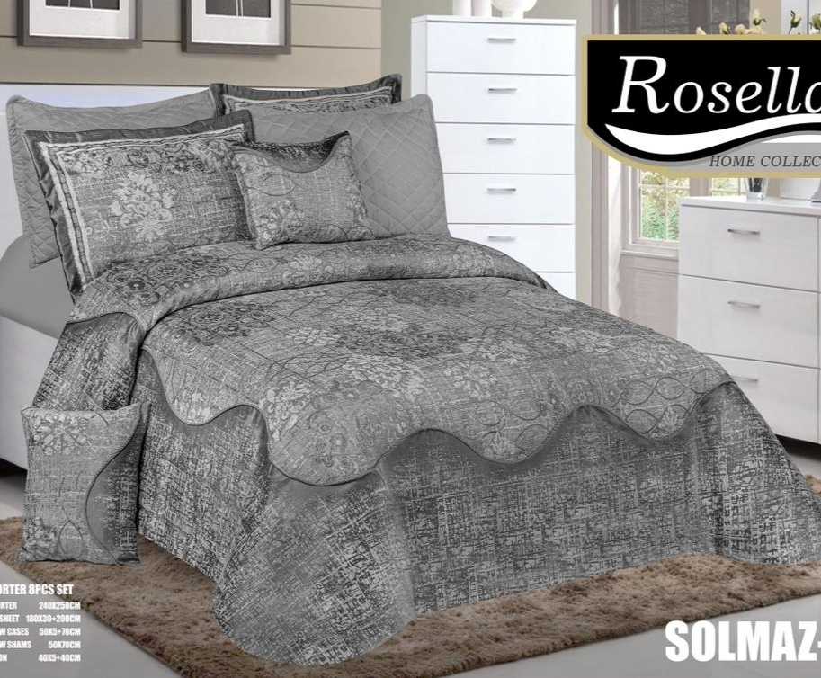سرویس روتختی دونفره عروس برند Rosella مدل سولماز ۸ تکه - Image 4